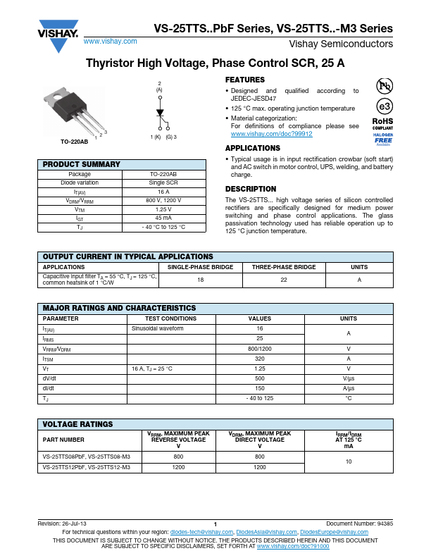 VS-25TTS12PbF