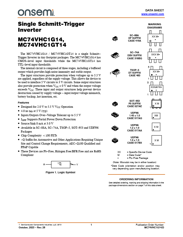 MC74VHC1G14