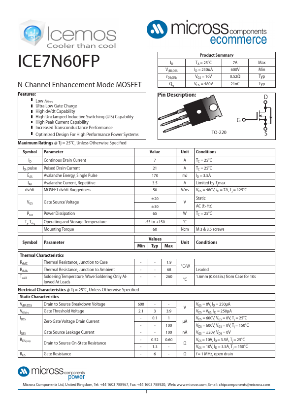 ICE7N60FP