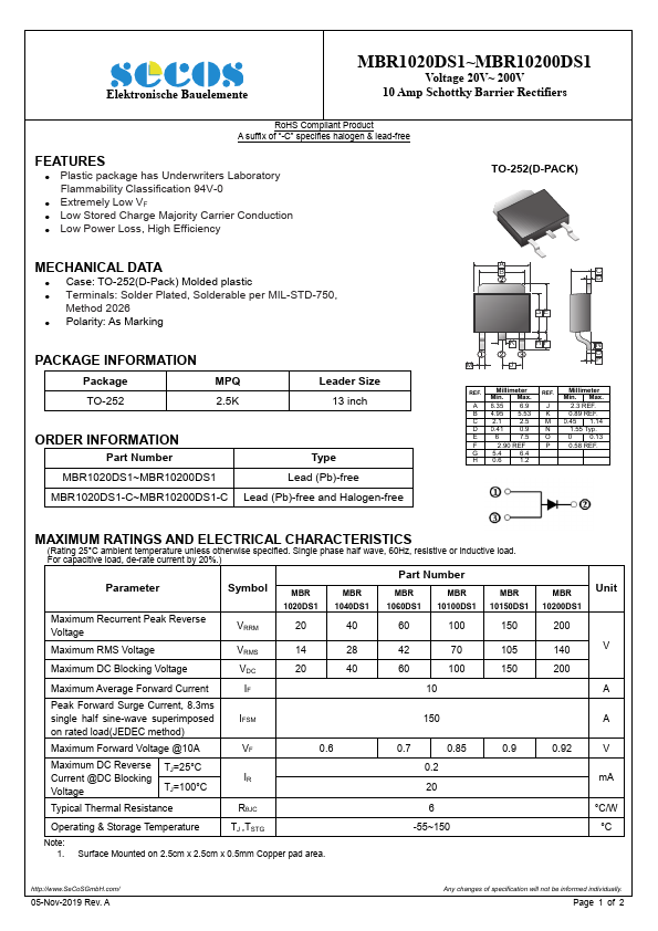 MBR1040DS1