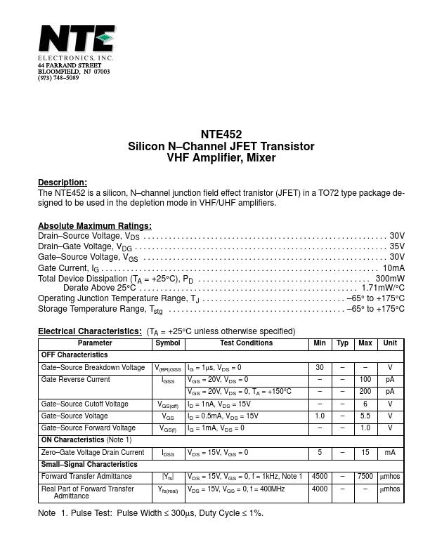 NTE452