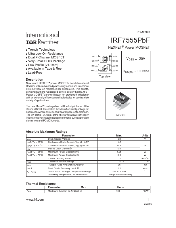 IRF7555PBF