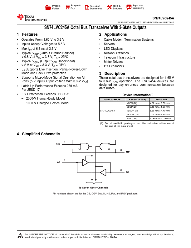 SN74LVC245AN