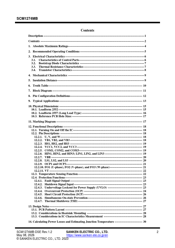 SCM1274MB page 2 preview