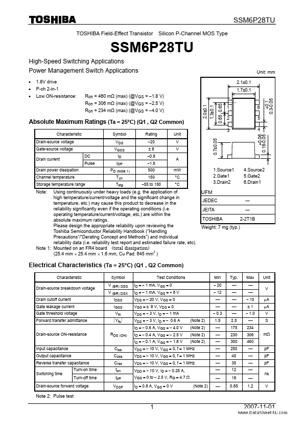 SSM6P28TU