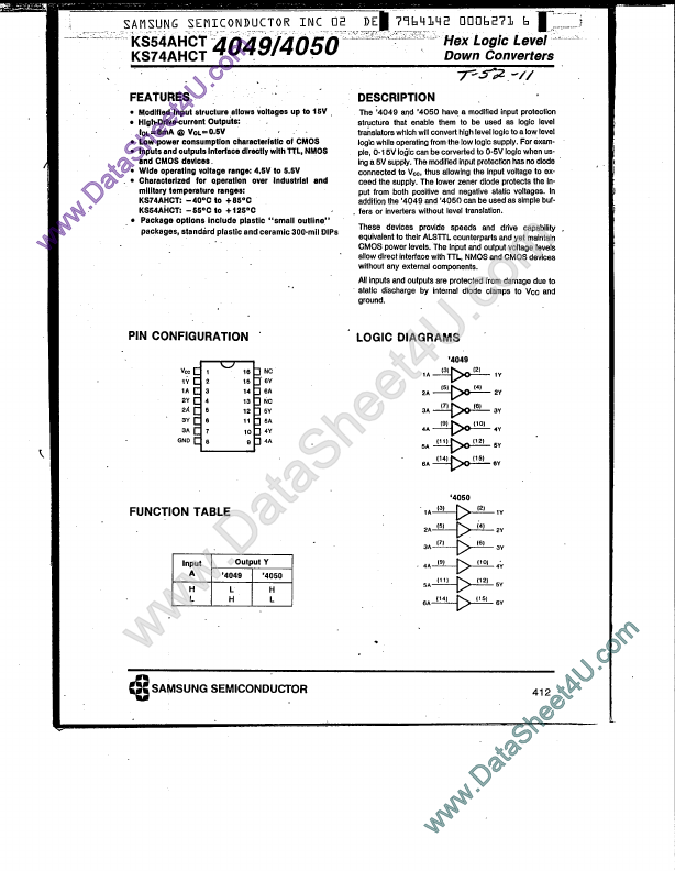 KS74AHCT4050