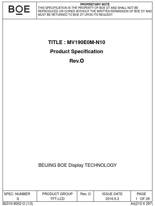 MV190E0M-N10 Datasheet Preview