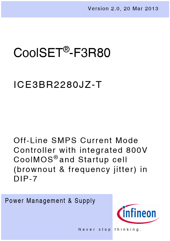 ICE3BR2280JZ-T Datasheet Preview