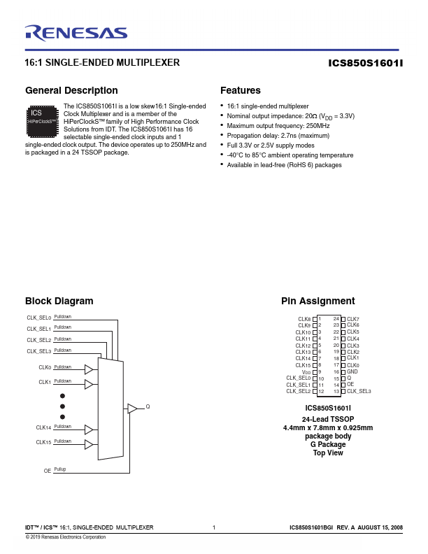 ICS850S1601I