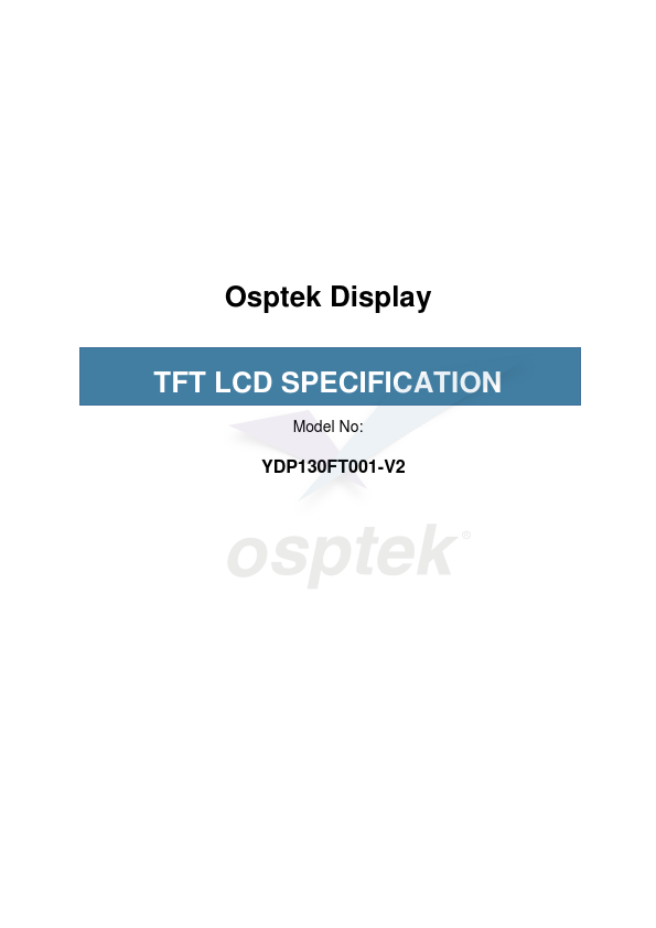 YDP130FT001-V2 Datasheet Preview