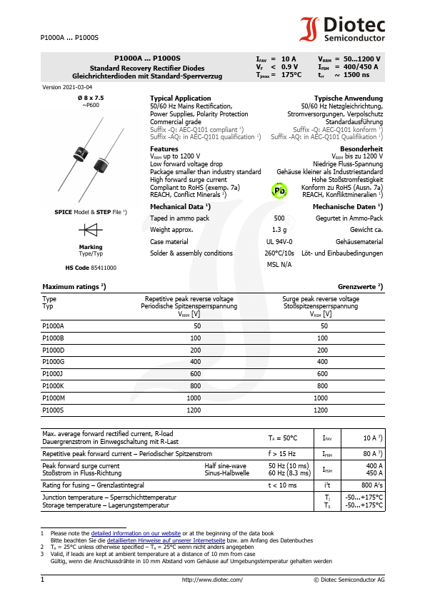 P1000A Datasheet Preview