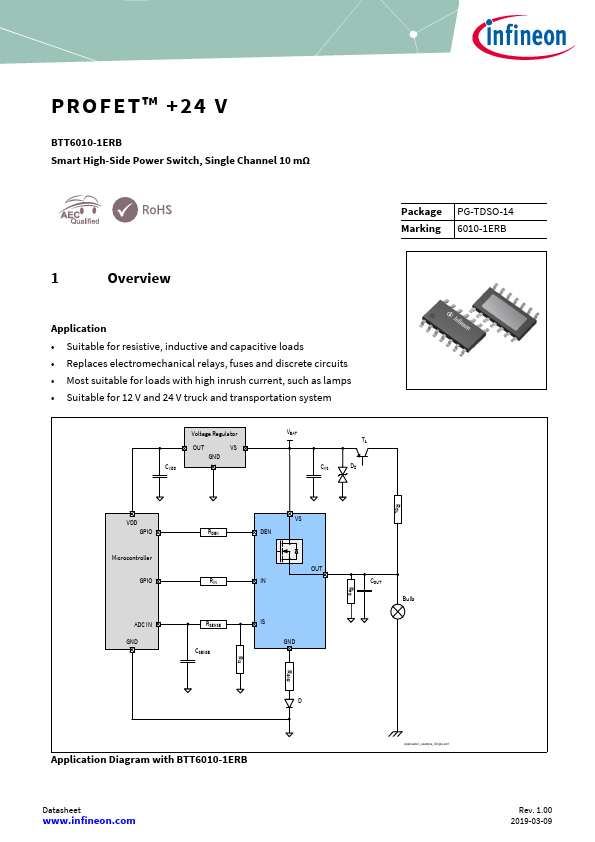 BTT6010-1ERB Datasheet Preview