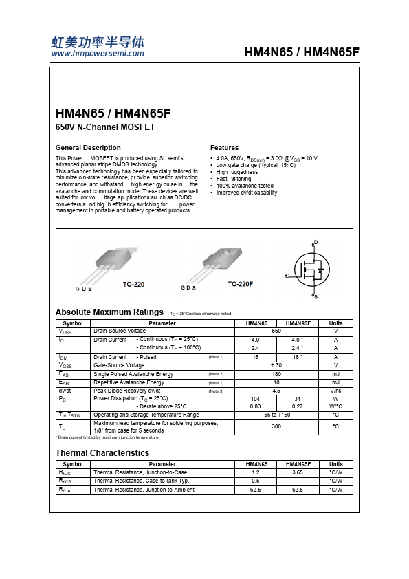 HM4N65 Datasheet Preview