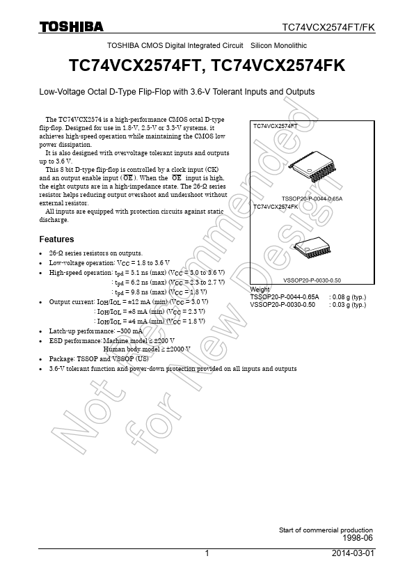 TC74VCX2574FK