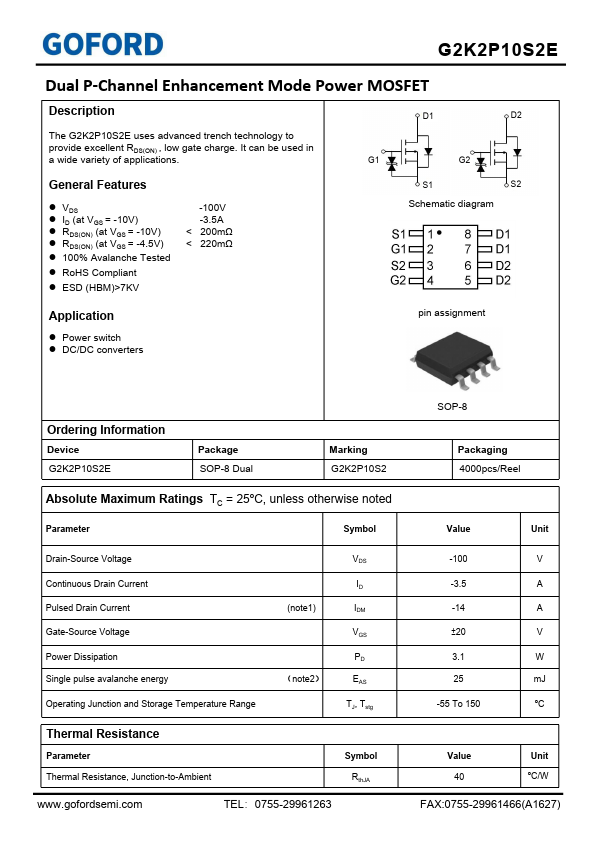 G2K2P10S2E Datasheet Preview
