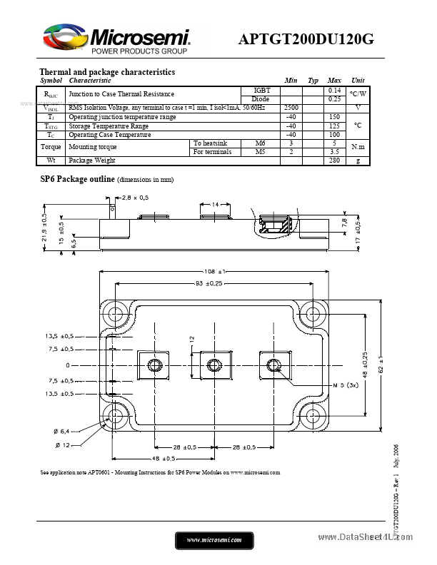 APTGT200DU120G