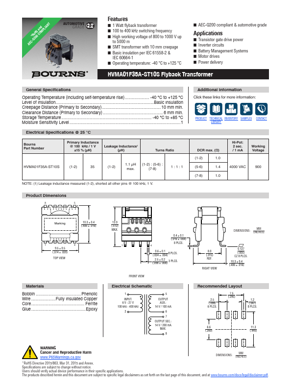 HVMA01F35A-ST10S Datasheet Preview