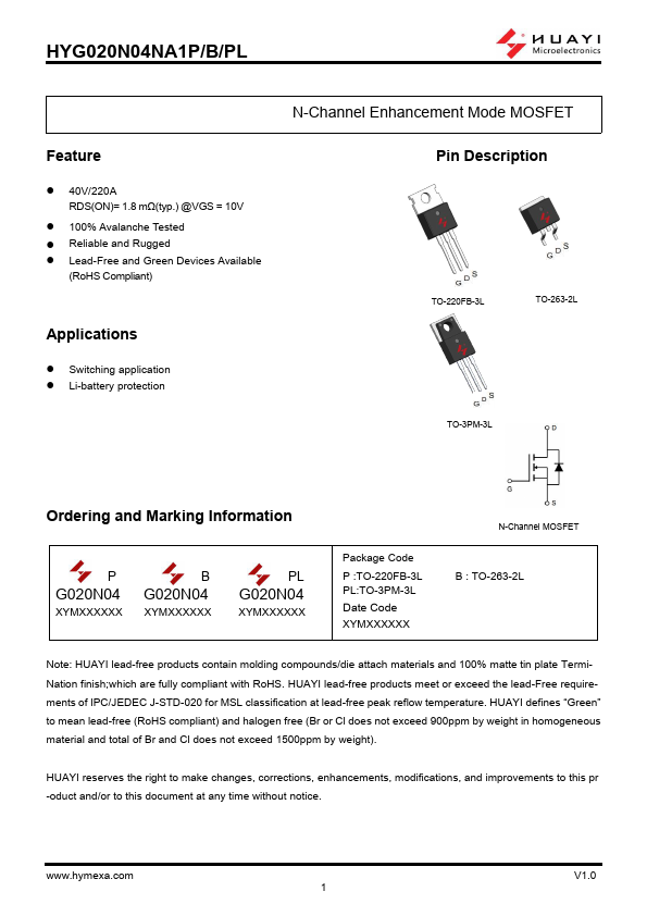 HYG020N04NA1P Datasheet Preview