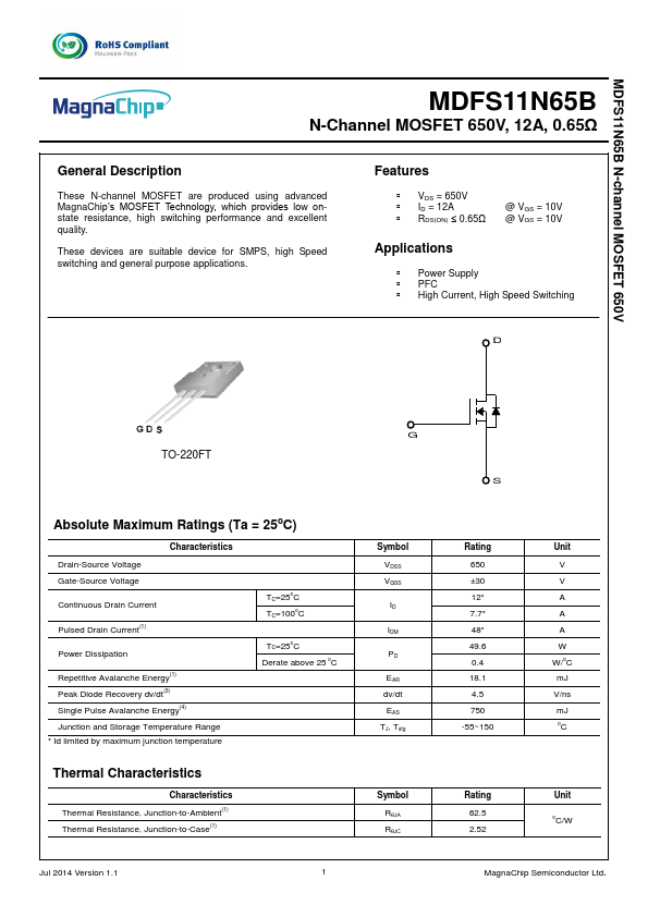 MDFS11N65B