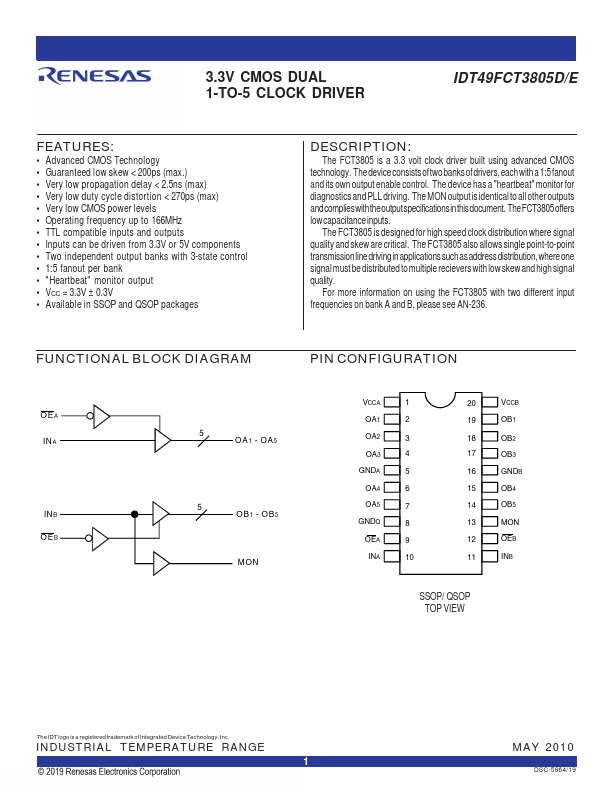 IDT49FCT3805D