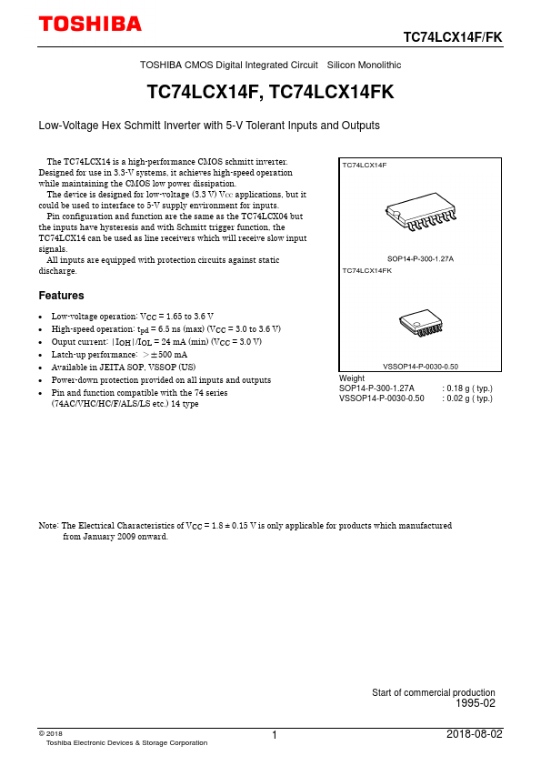 TC74LCX14FK