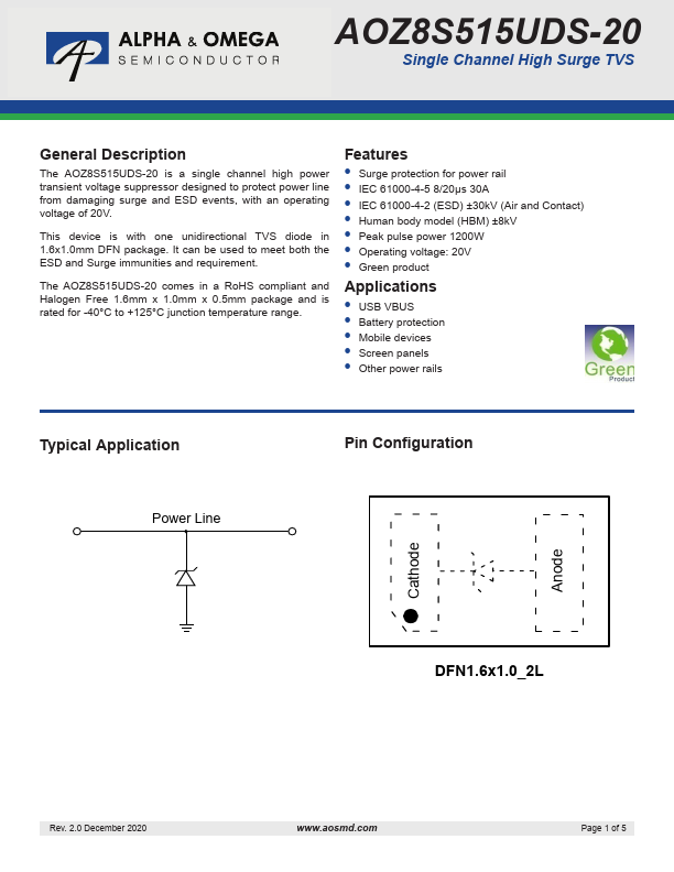 AOZ8S515UDS-20 Datasheet Preview