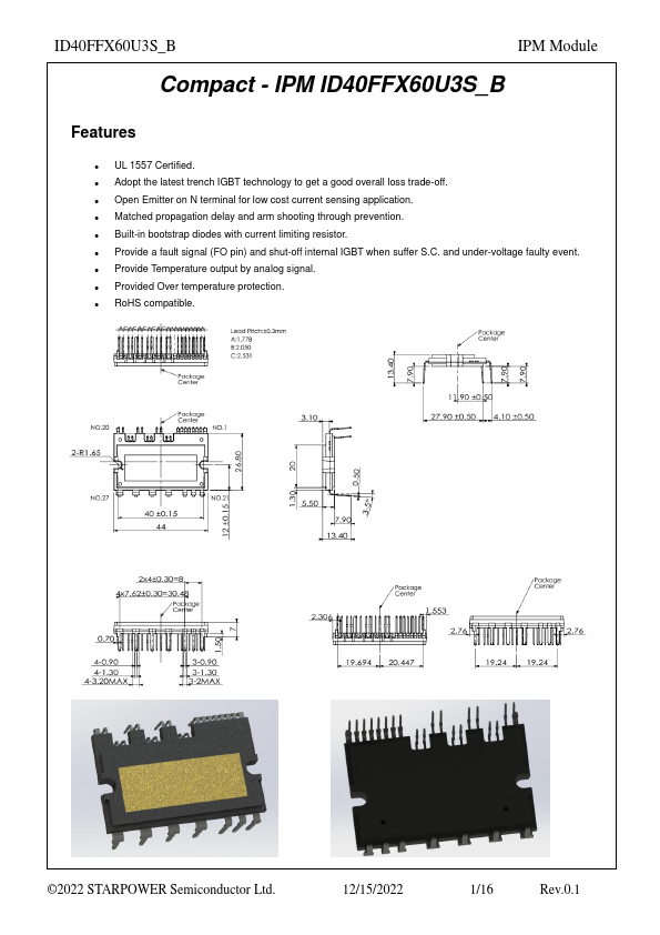 ID40FFX60U3S_B Datasheet Preview