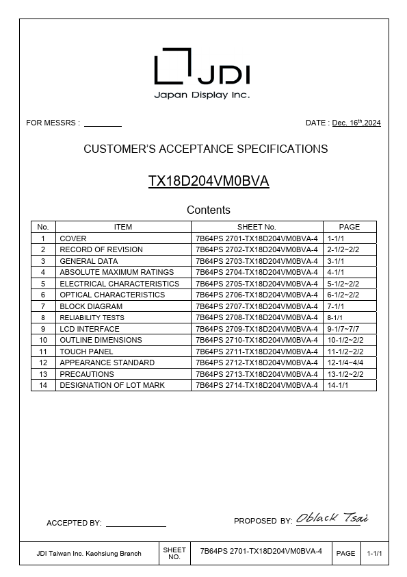 TX18D204VM0BVA Datasheet Preview