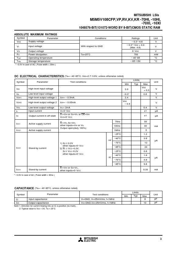 M5M5V108CFP-70HI