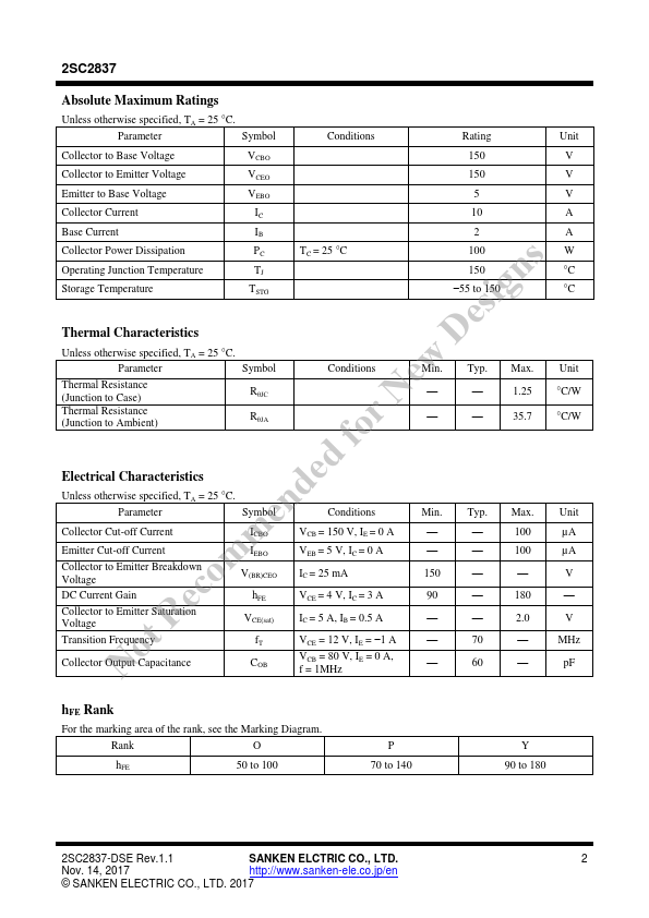 2SC2837 page 2 preview
