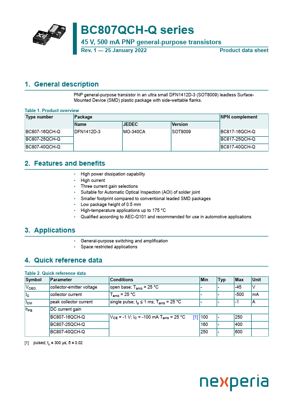 BC807-40QCH-Q Datasheet Preview