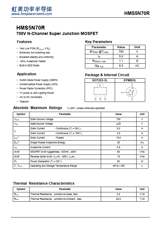 HMS5N70R Datasheet Preview