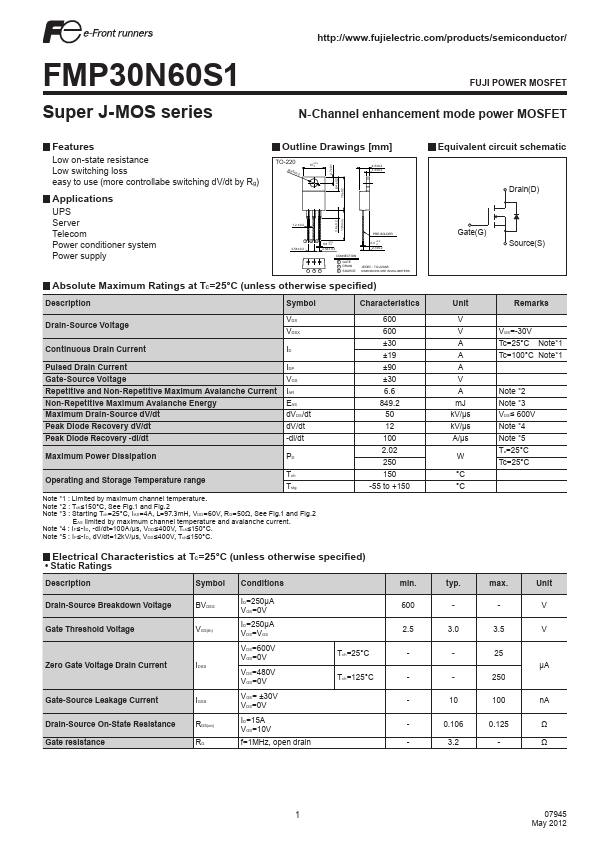 FMP30N60S1