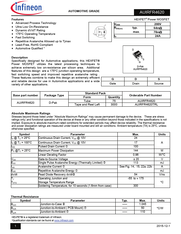 AUIRFR4620