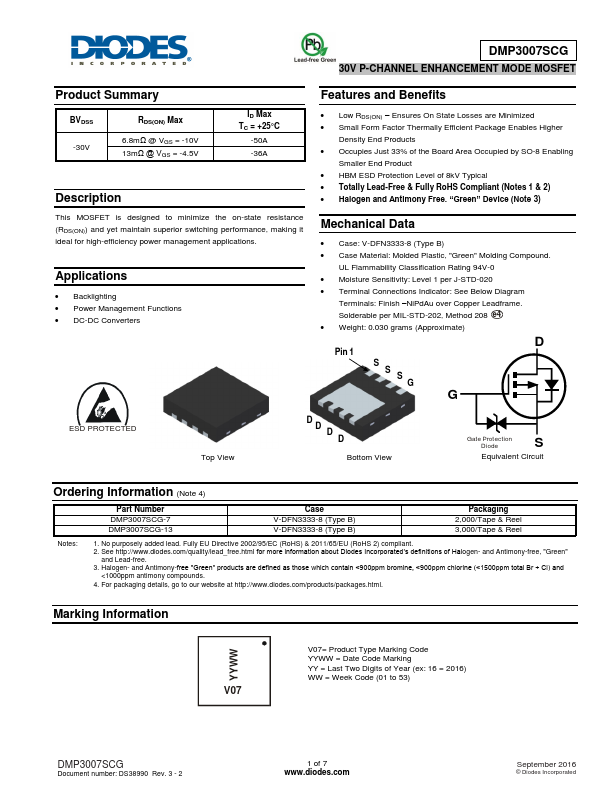 DMP3007SCG