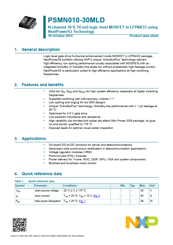 PSMN010-30MLD