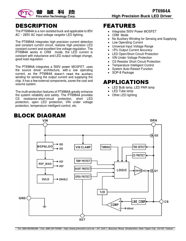 PT6984A Datasheet Preview