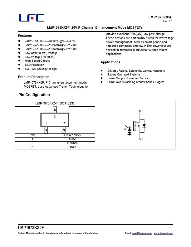 LMP1073KX5F Datasheet Preview