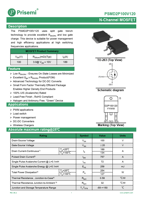 PSMD2P100V120 Datasheet Preview