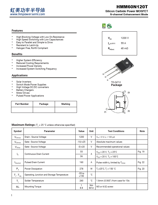 HMM60N120T Datasheet Preview