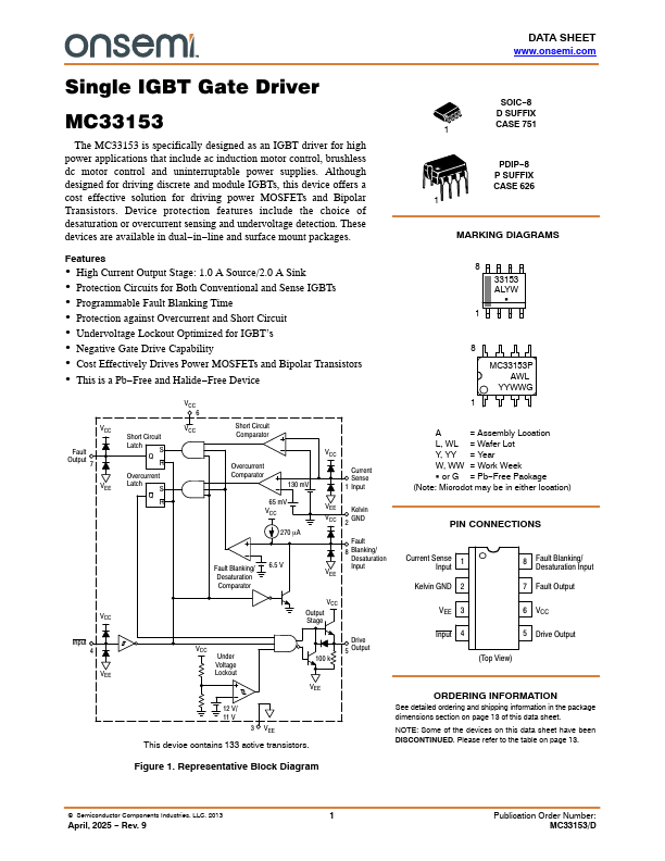 MC33153 Datasheet Preview