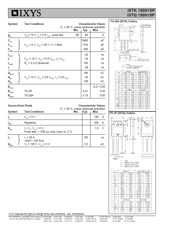 IXTQ150N15P