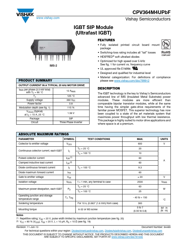 CPV364M4UPbF