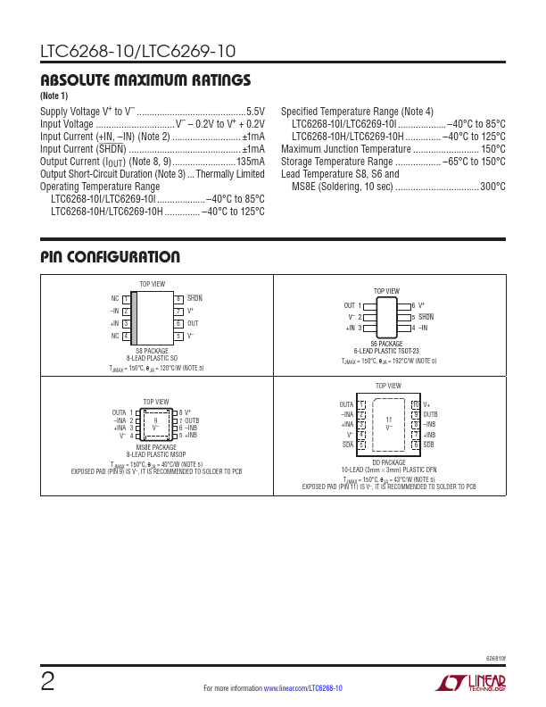 LTC6269-10