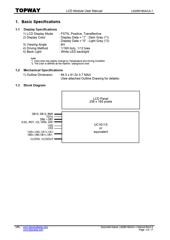 LM256160ACA-1