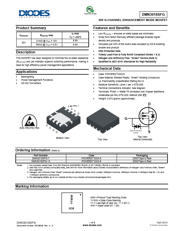 DMN3018SFG