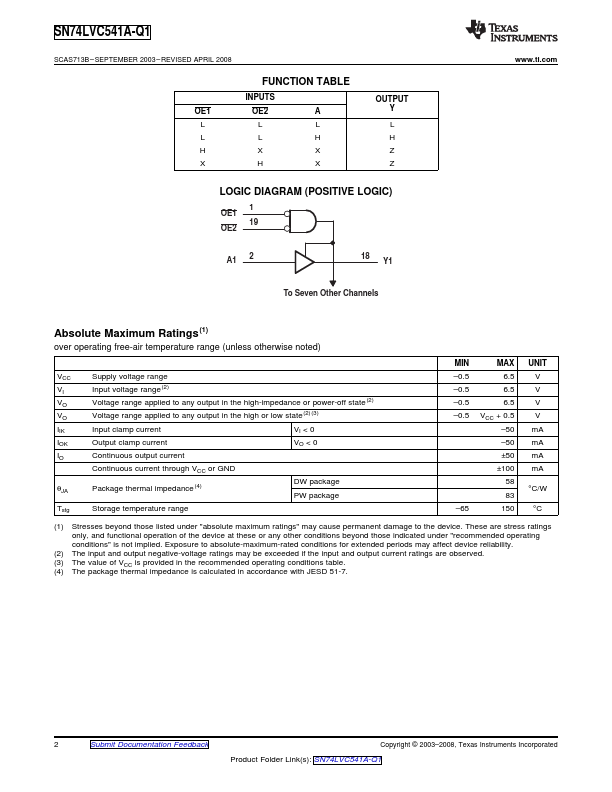 SN74LVC541A-Q1