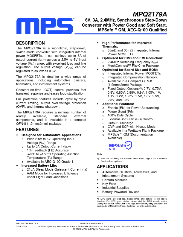 MPQ2179A Datasheet Preview