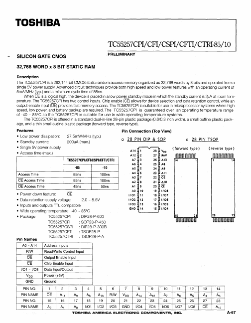 TC55257CTRI-85