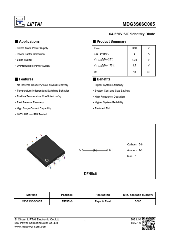 MDG3S06C065 Datasheet Preview